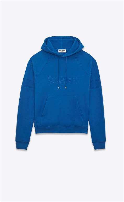 ysl blue hoodie|farfetch st laurent hoodie.